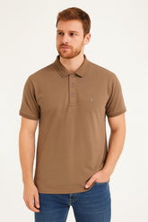 Men’s truffle Brown Oversized Polo Tee